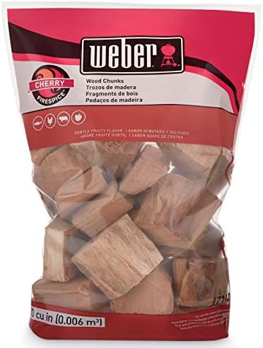 Weber® Cherry Wood Chunks, Outdoor Cooking Fuel, 4 lb