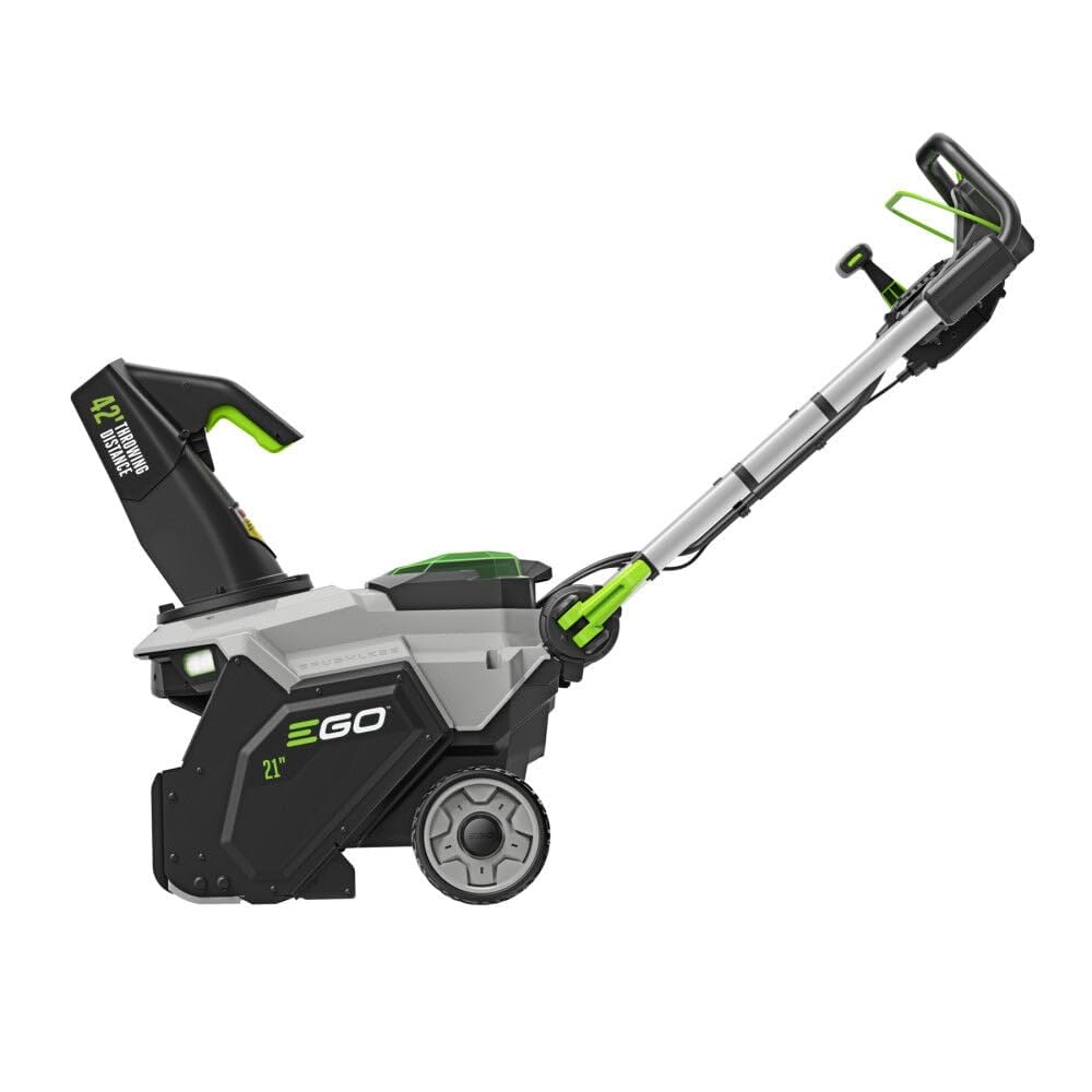 EGO Power+ 21" Electric Snow Blower, Gray/Black, Cordless Steel Auger, Includes (2) 56V 5.0Ah Batteries and Dual Port Charger, SNT2112