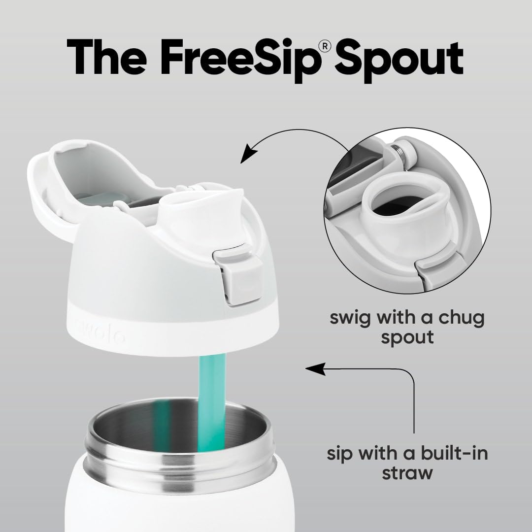 Owala FreeSip Stainless Steel Water Bottle 24 oz Foggy Tide
