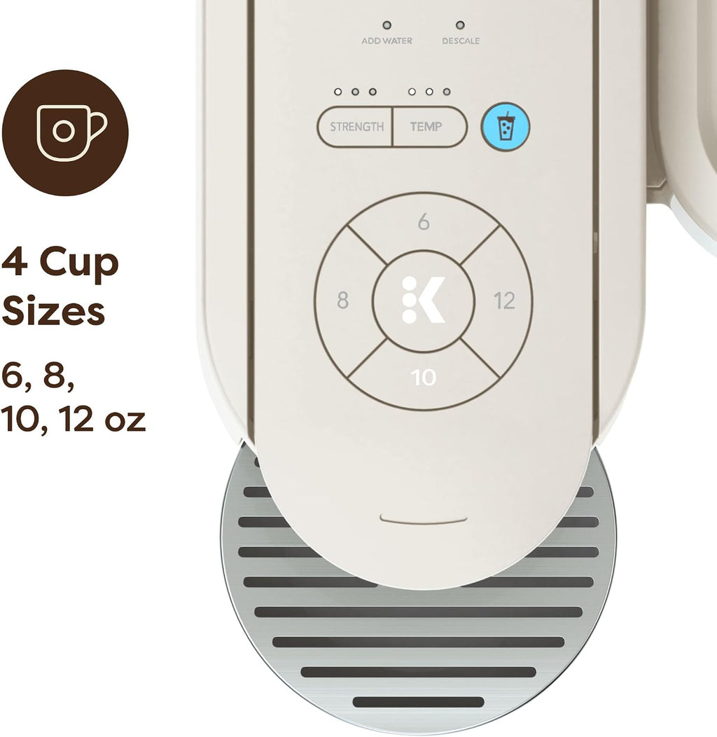 Keurig K-Supreme Gen 2, Hot and Iced Single Serve Coffee Maker, Warm Stone