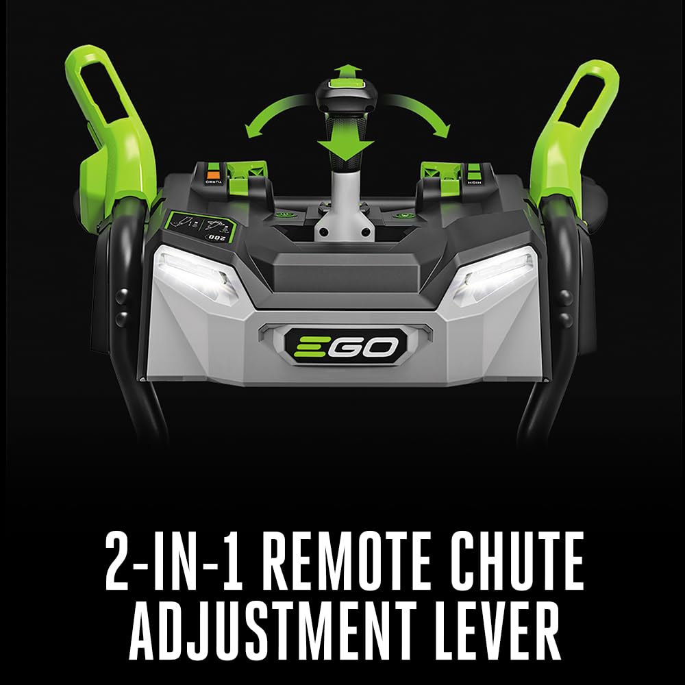 EGO Power+ 21" Electric Snow Blower, Gray/Black, Cordless Steel Auger, Includes (2) 56V 5.0Ah Batteries and Dual Port Charger, SNT2112