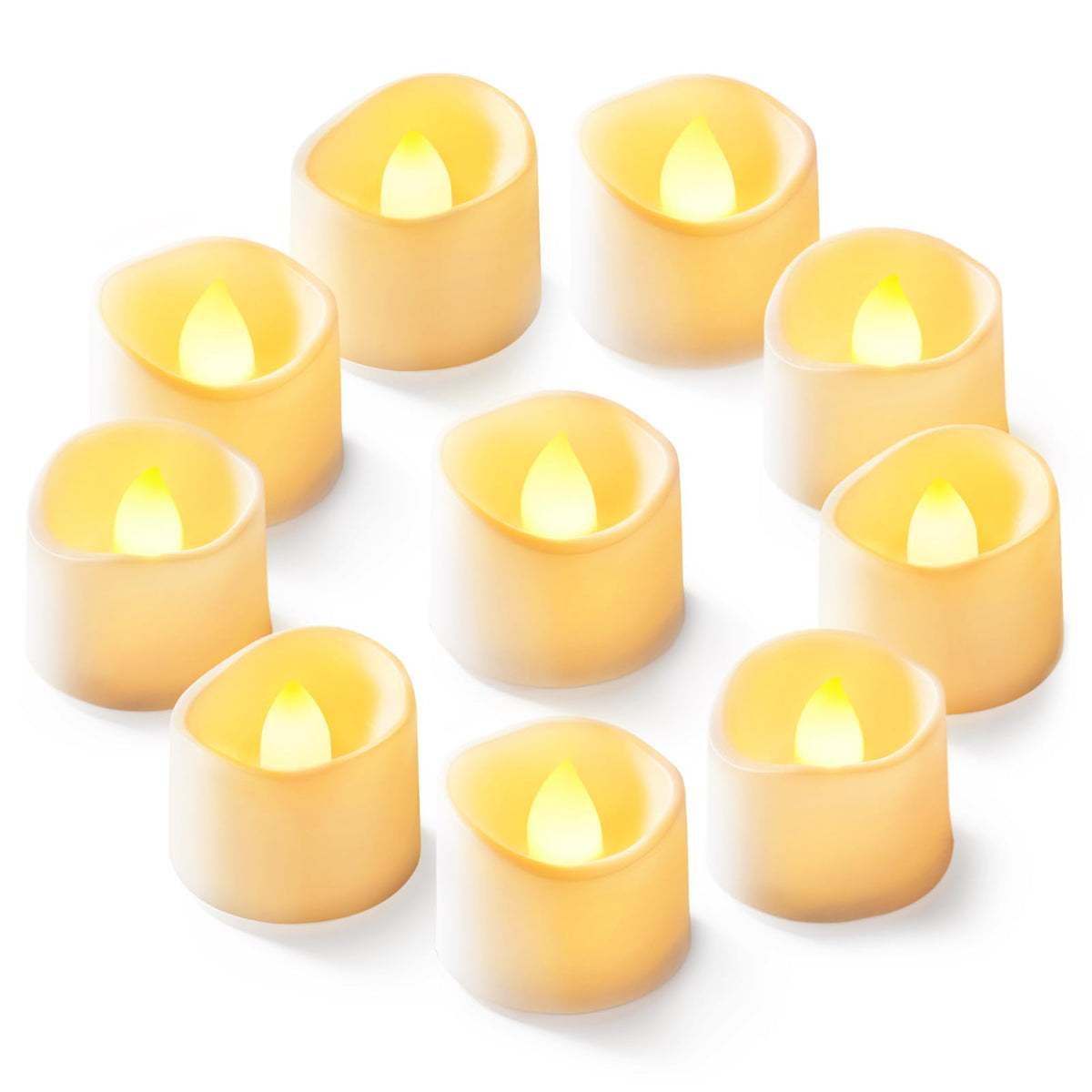 Homemory 24Pcs Flickering Flameless Candle Battery Operated, 200+Hours Fake Electric LED Tea Lights for Votive, Centerpiece Table Decorations, Wedding, Aniversary, Halloween, Christmas