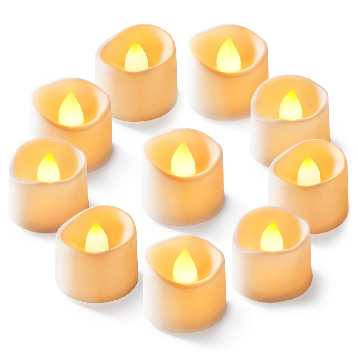Homemory 24Pcs Flickering Flameless Candle Battery Operated, 200+Hours Fake Electric LED Tea Lights for Votive, Centerpiece Table Decorations, Wedding, Aniversary, Halloween, Christmas