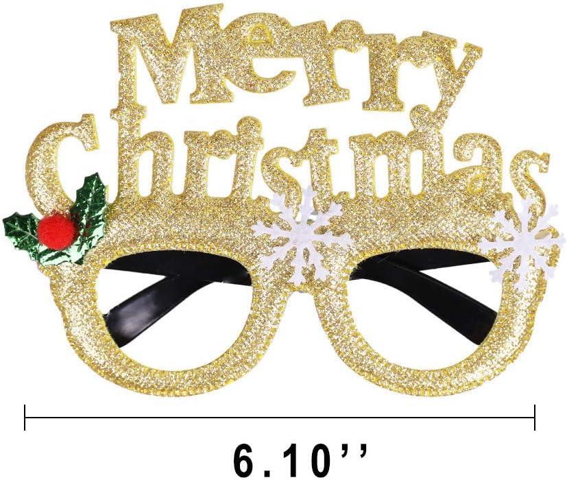Max Fun 12Pcs Christmas Glasses Accessories Party Favors for Kids