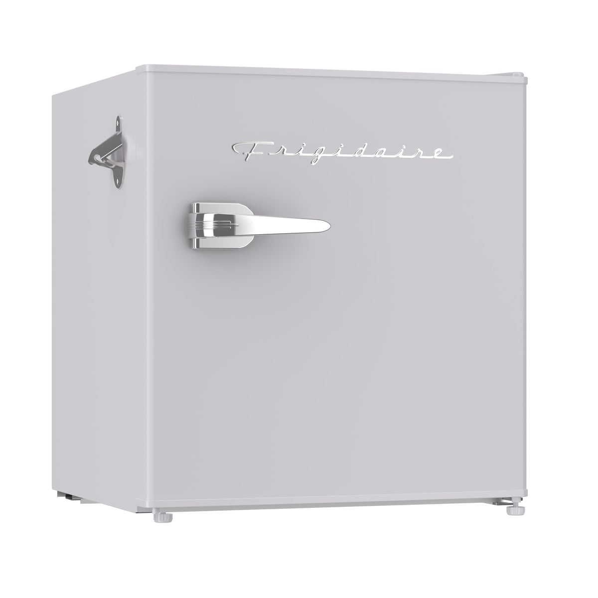 Frigidaire Retro Compact Fridge with Chiller, Countertop, Built-in Bottle Opener, Compact Refrigerator 1.6 cu ft, Mini Fridge for Office, Bedroom, Dorm Room or Cabin - 16" D x 18" W x 18.5" H (White)