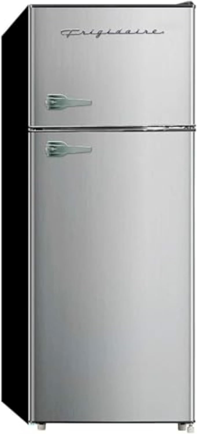 Frigidaire, 2 Door Apartment Size Refrigerator/Freezer Combo, 7.5 cu ft, Platinum Series, Stainless, 23" D x 21.5" W x 55.5" H