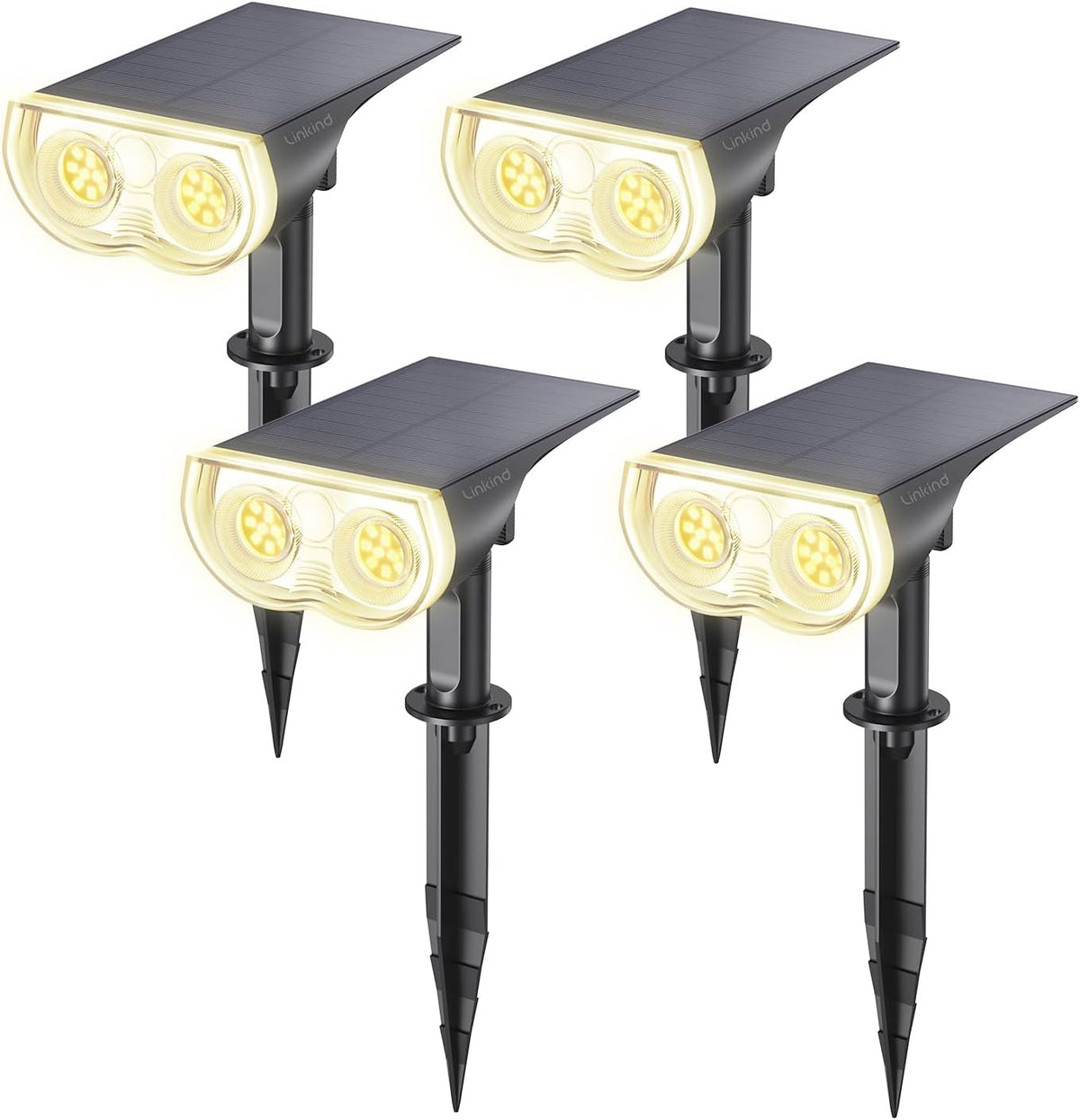 Linkind Halloween Solar Lights Outdoor Spotlight Waterproof RGB 6 Pack