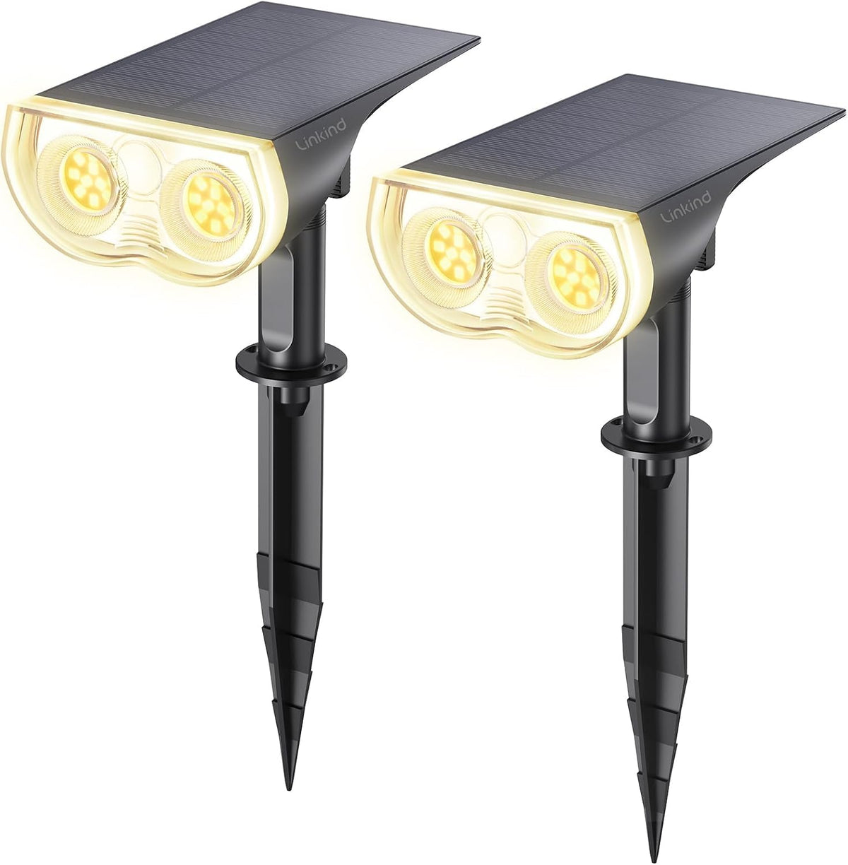 Linkind Halloween Solar Lights Outdoor Spotlight Waterproof RGB 6 Pack