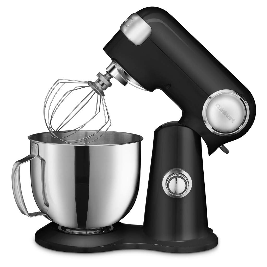 Cuisinart Stand Mixer, 12 Speed, 5.5 Quart Stainless Steel Bowl, Chef’s Whisk, Mixing Paddle, Dough Hook, Splash Guard w/ Pour Spout, Ruby Red, SM-50R, Manual