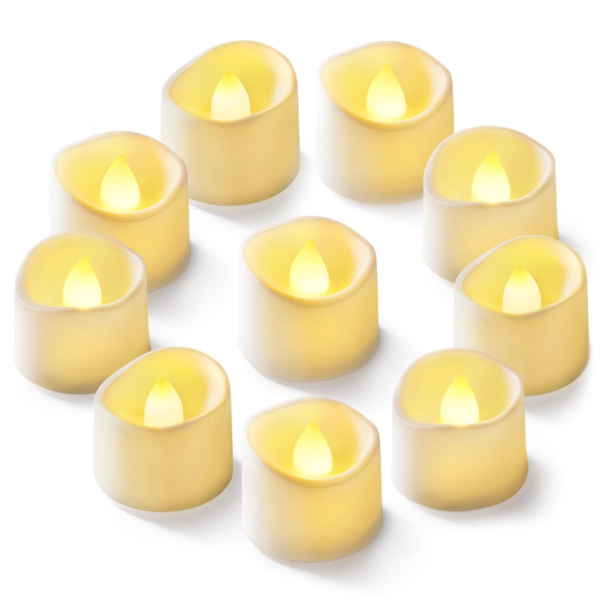 Homemory 24Pcs Flickering Flameless Candle Battery Operated, 200+Hours Fake Electric LED Tea Lights for Votive, Centerpiece Table Decorations, Wedding, Aniversary, Halloween, Christmas