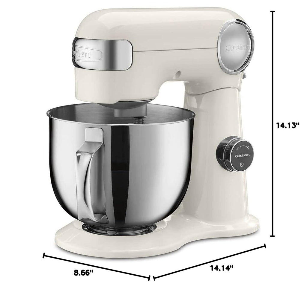Cuisinart Stand Mixer, 12 Speed, 5.5 Quart Stainless Steel Bowl, Chef’s Whisk, Mixing Paddle, Dough Hook, Splash Guard w/ Pour Spout, Ruby Red, SM-50R, Manual