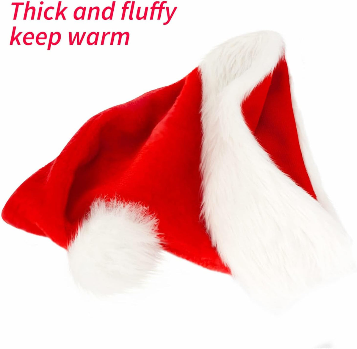 BOSONER Santa Hat: Christmas Hat Adult - Santa Hat for Women and Men - Led Santa Hat