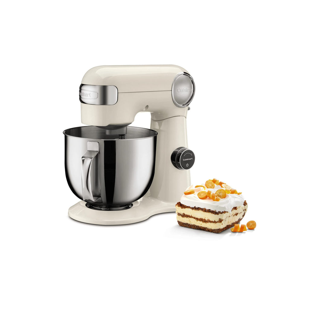 Cuisinart Stand Mixer, 12 Speed, 5.5 Quart Stainless Steel Bowl, Chef’s Whisk, Mixing Paddle, Dough Hook, Splash Guard w/ Pour Spout, Ruby Red, SM-50R, Manual