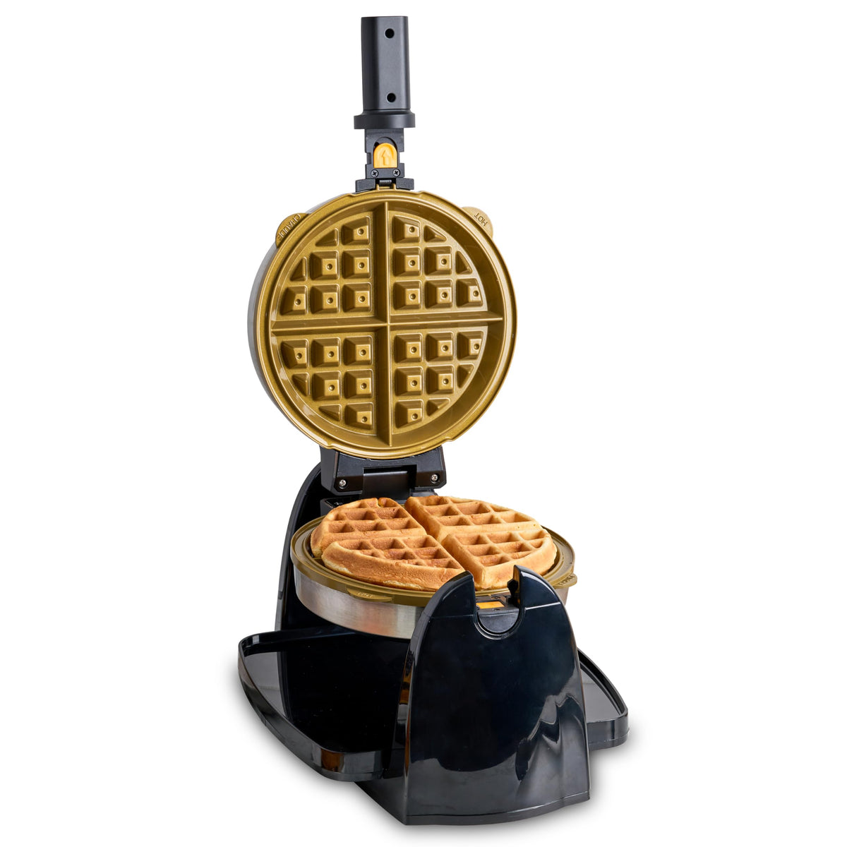 KRUPS 4-Slice Belgian Waffle Maker: Stainless Steel, 5 Browning Levels, Audible Ready Beep, Removable Plates, 1200W, Silver/Black, Large Waffle Maker Family Size, Great for Family Breakfasts