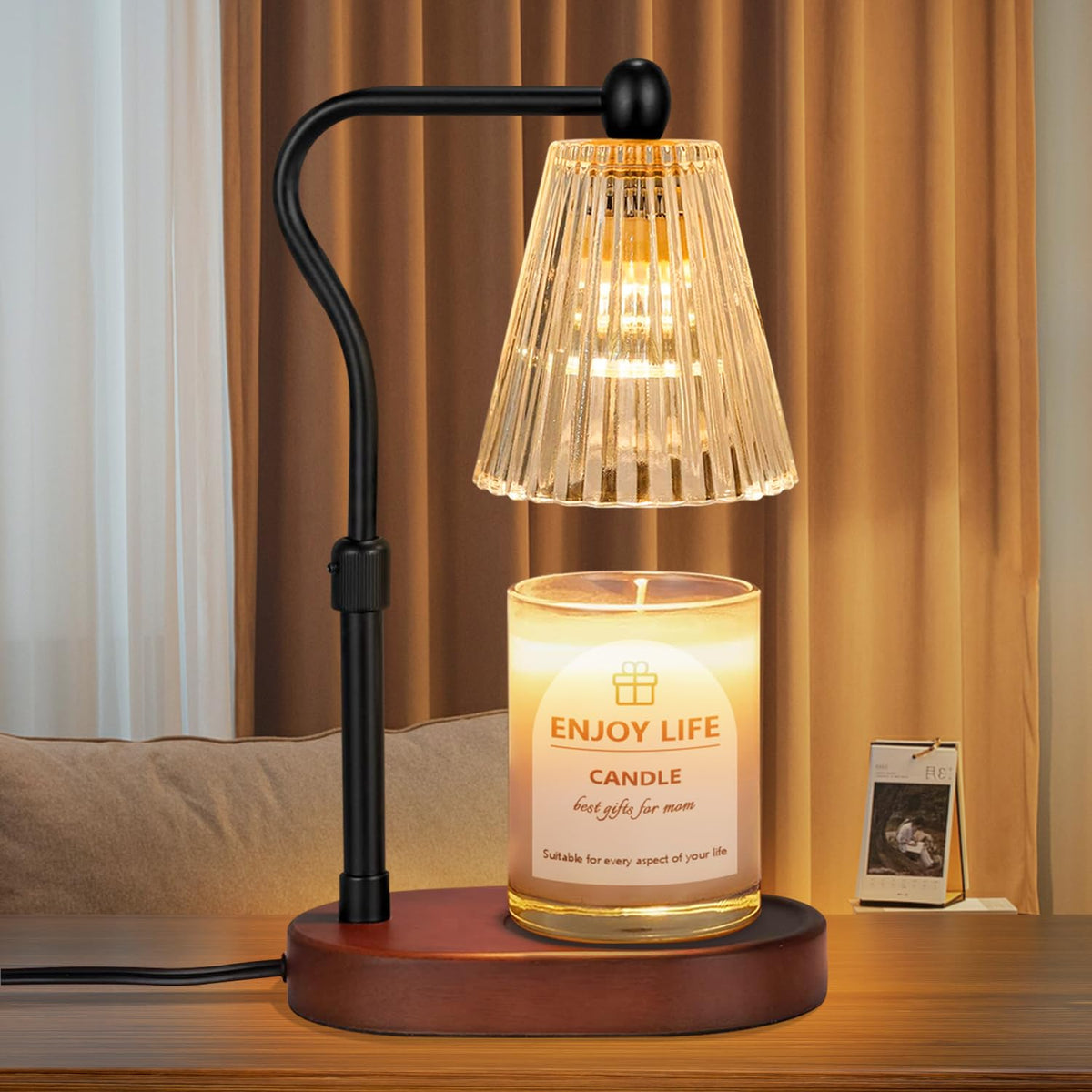 seenlast Candle Warmer Lamp with Timer Dimmer Adjustable Height for New Home Bedroom,Mothers Day Gifts,Vintage Home Decor for Scented Jar