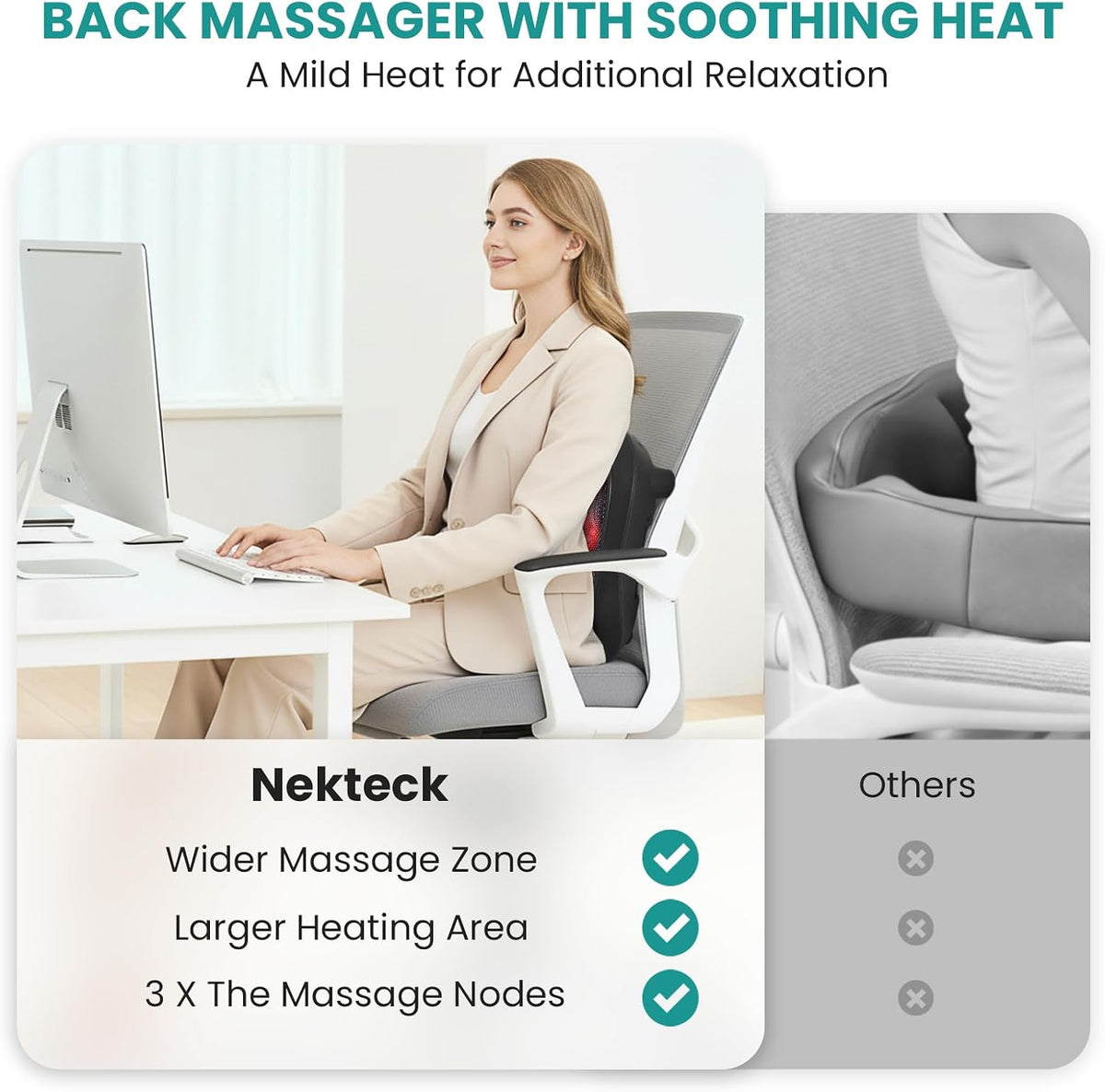Nekteck Foot Massager with Heat, HSA Eligible FSA Massage Tools Gifts