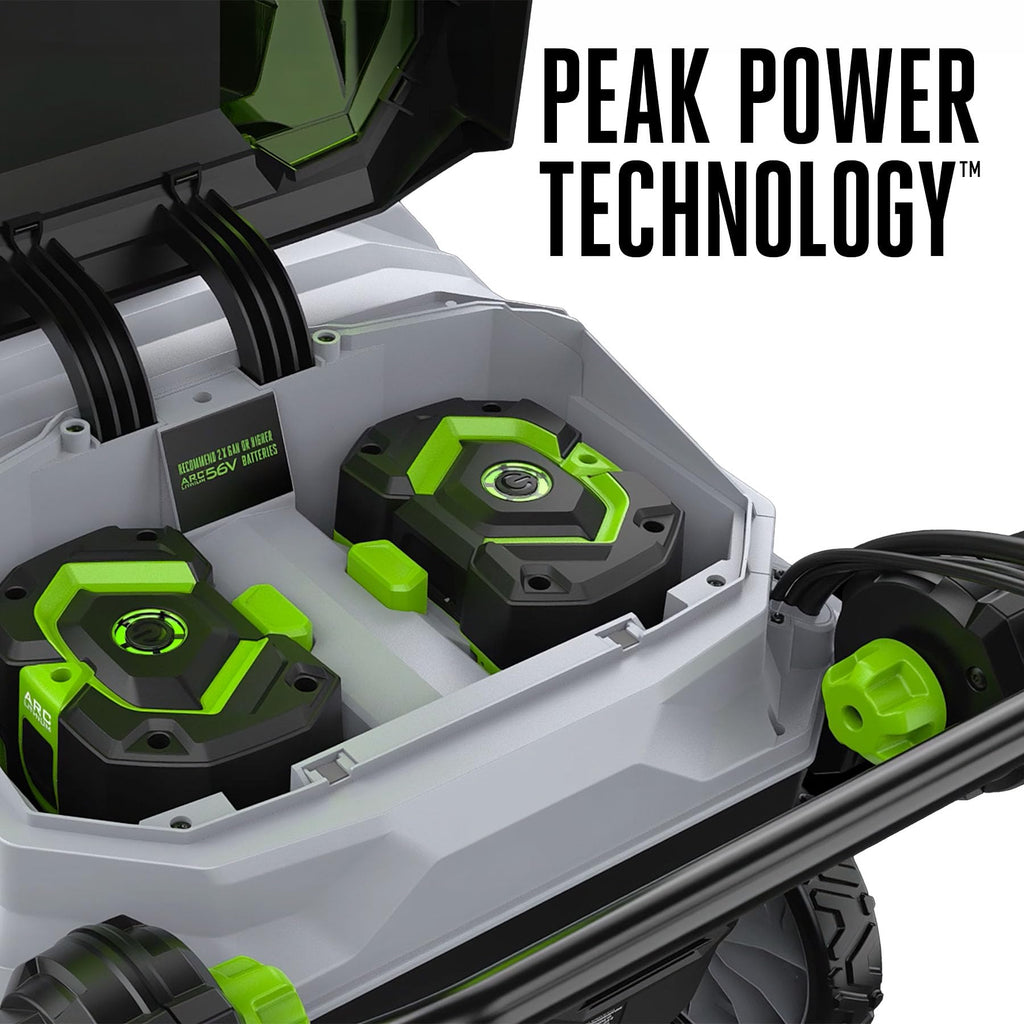 EGO Power+ 21" Electric Snow Blower, Gray/Black, Cordless Steel Auger, Includes (2) 56V 5.0Ah Batteries and Dual Port Charger, SNT2112