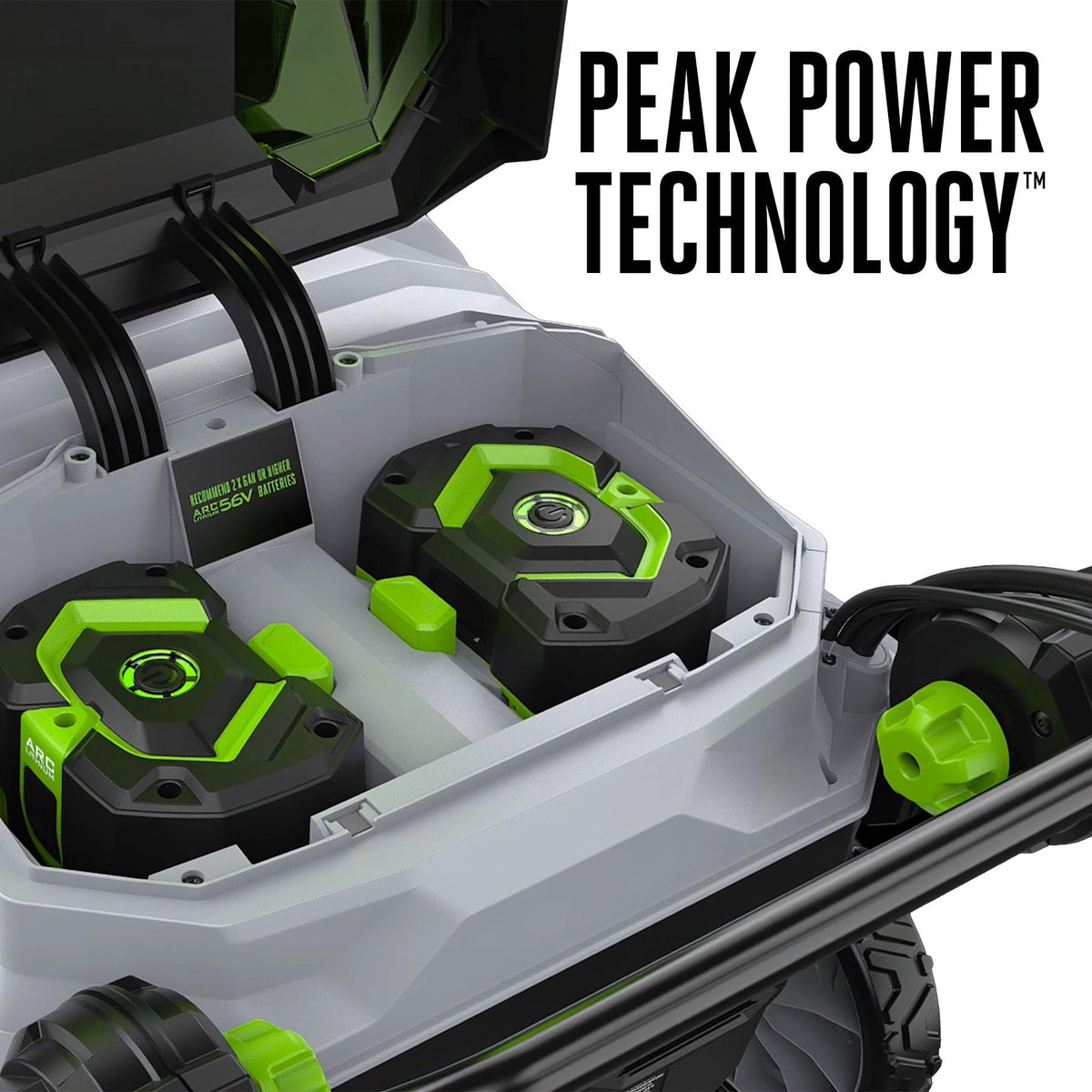 EGO Power+ 21" Electric Snow Blower, Gray/Black, Cordless Steel Auger, Includes (2) 56V 5.0Ah Batteries and Dual Port Charger, SNT2112