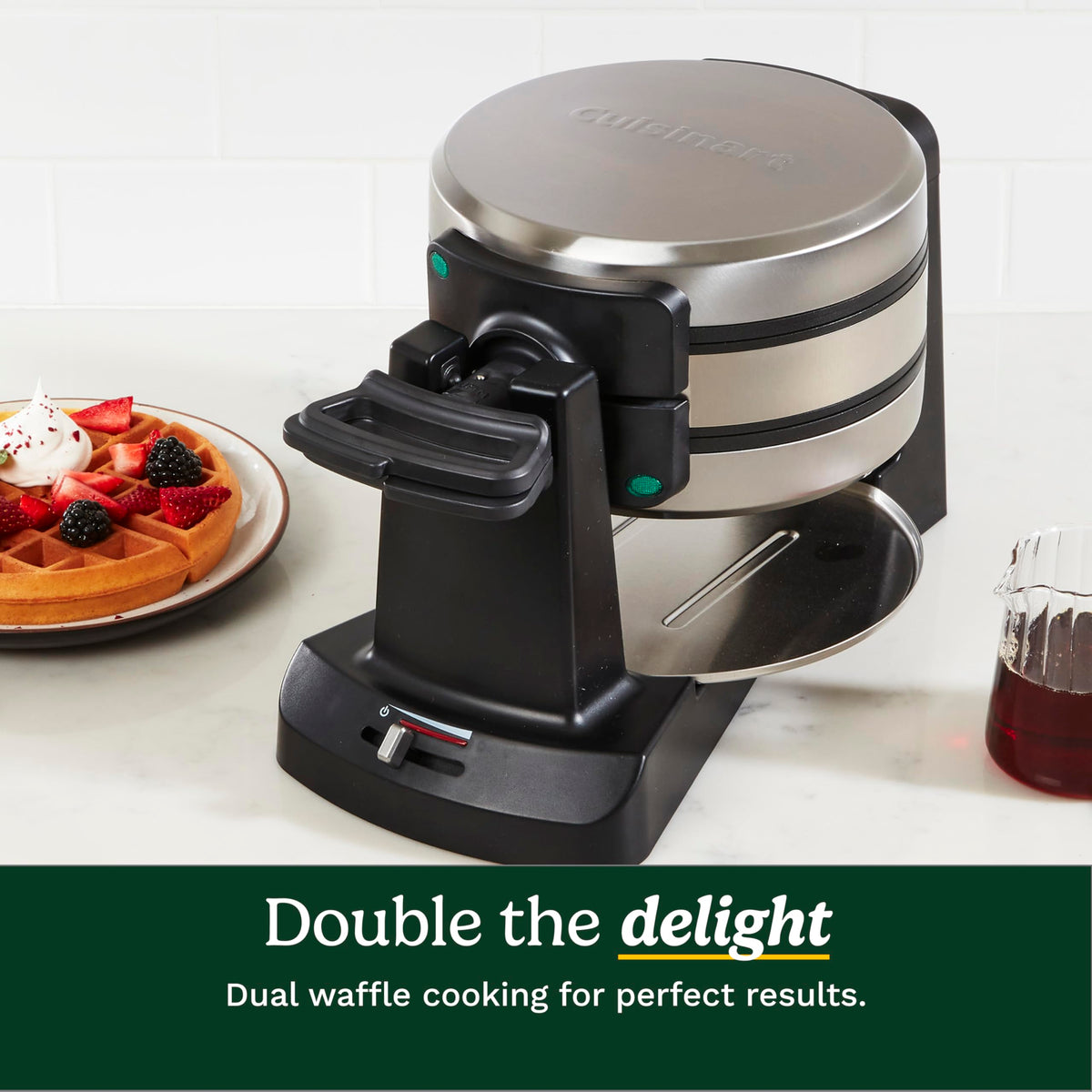 Cuisinart Flip Belgian Waffle Maker, NonStick, Stainless Steel, 1" Thick