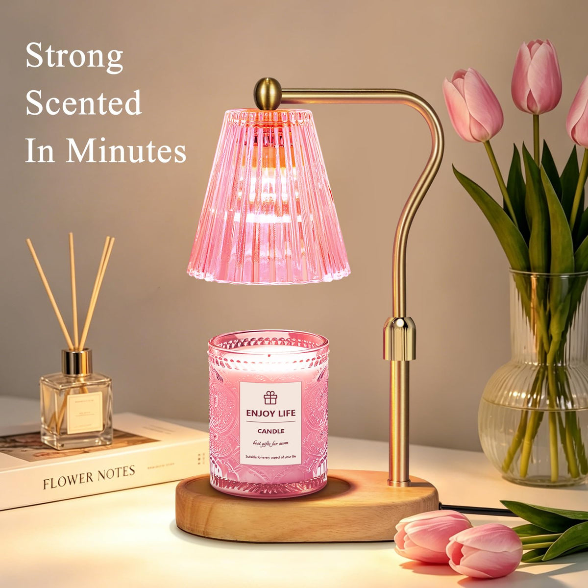 seenlast Candle Warmer Lamp with Timer Dimmer Adjustable Height for New Home Bedroom,Mothers Day Gifts,Vintage Home Decor for Scented Jar