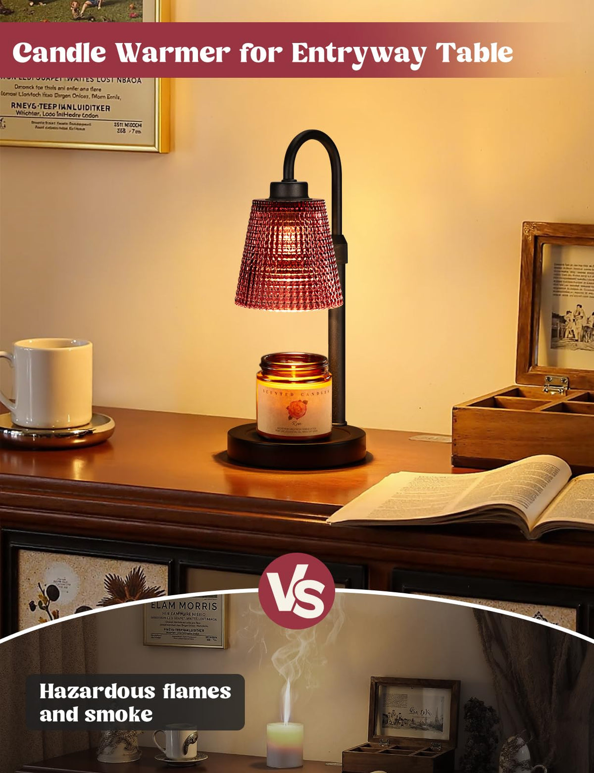 Innqoo Candle Warmer Lamp with Timer Home Decor Birthday Gifts for Women