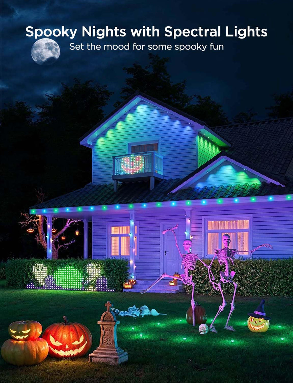 Govee Permanent Outdoor Lights Pro, 200ft with 120 RGBIC LED Lights, White