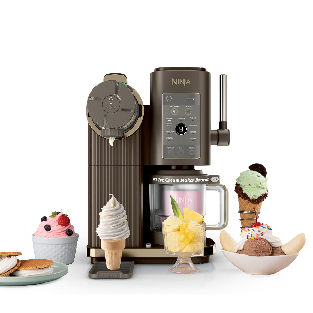 Ninja Creami Scoop & Swirl 13-in-1 Ice Cream and Soft Serve Maker, NC701
