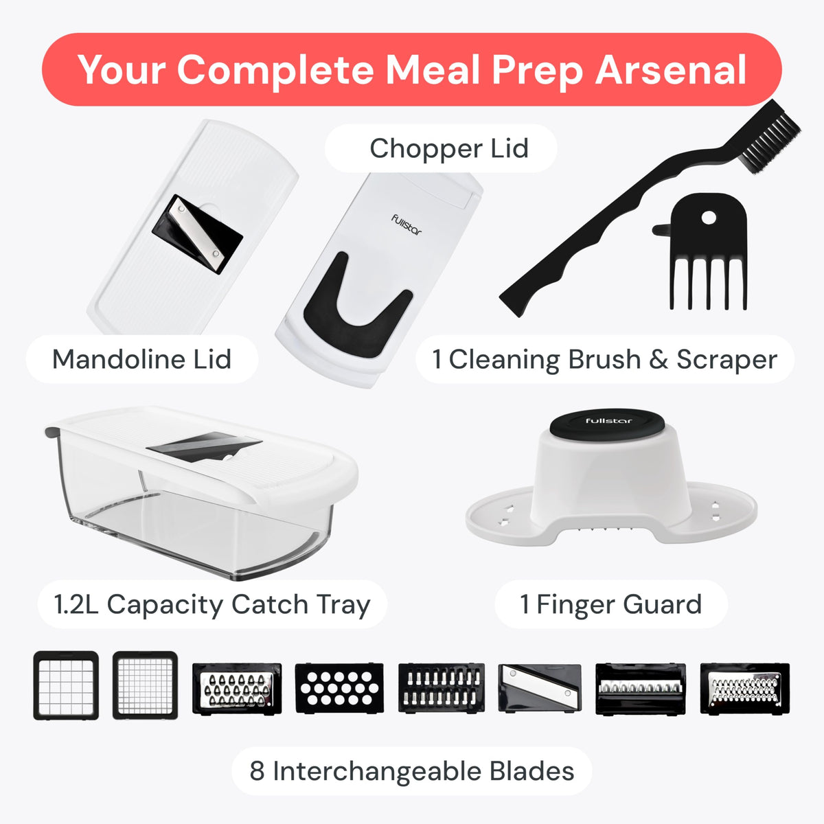 Fullstar Pro Original Vegetable Chopper & Spiralizer, All-in-1 Kitchen Tool