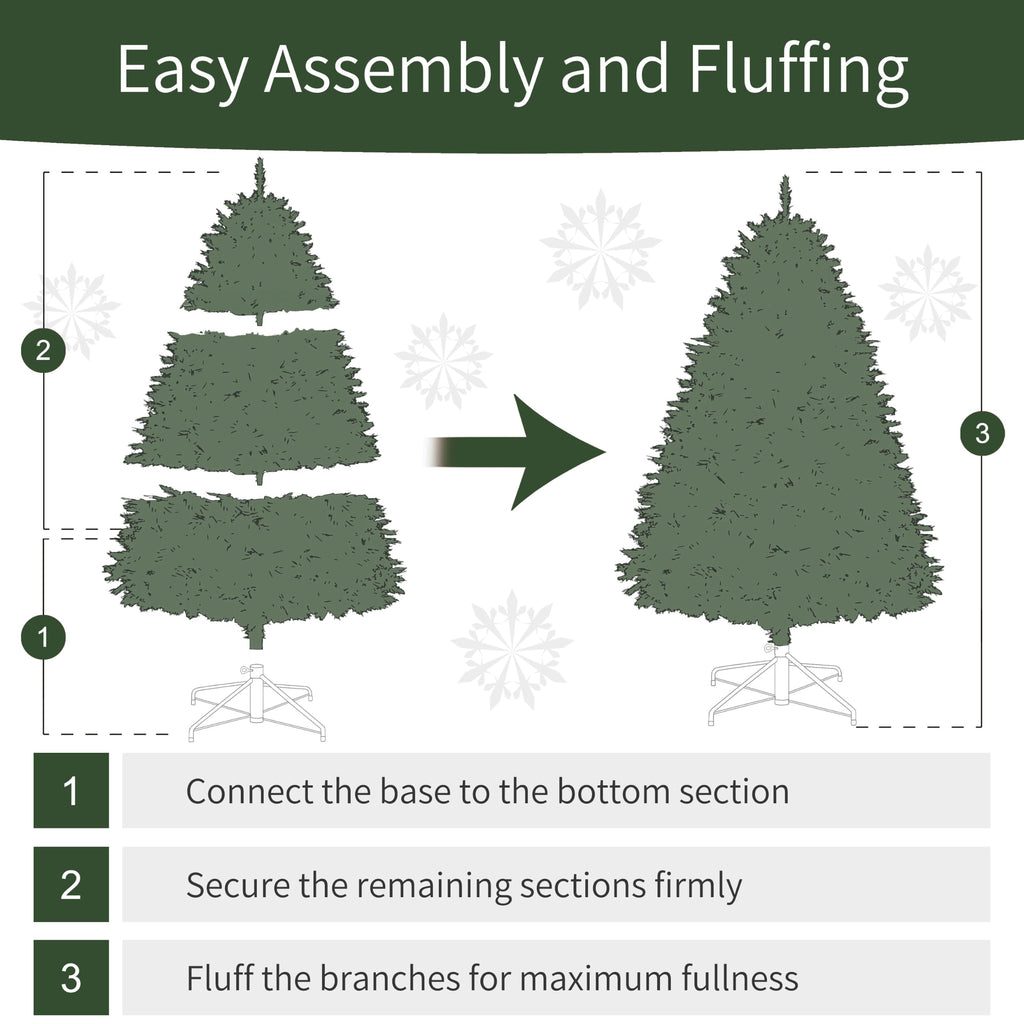 Puleo International 7.5ft Pre-Lit Aspen Fir Artificial Christmas Tree
