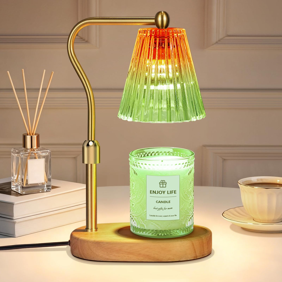 seenlast Candle Warmer Lamp with Timer Dimmer Adjustable Height for New Home Bedroom,Mothers Day Gifts,Vintage Home Decor for Scented Jar