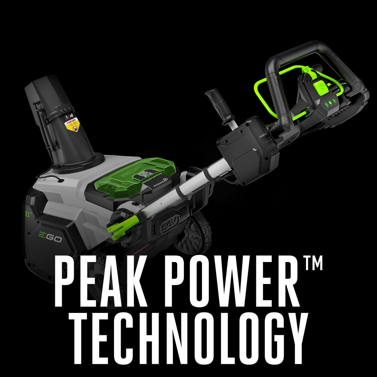 EGO Power+ 21" Electric Snow Blower, Gray/Black, Cordless Steel Auger, Includes (2) 56V 5.0Ah Batteries and Dual Port Charger, SNT2112