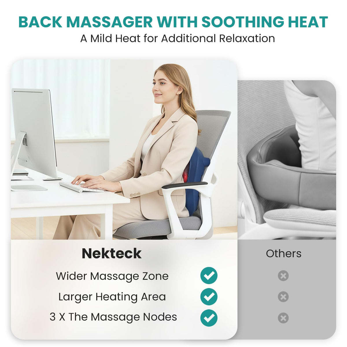 Nekteck Foot Massager with Heat, HSA Eligible FSA Massage Tools Gifts