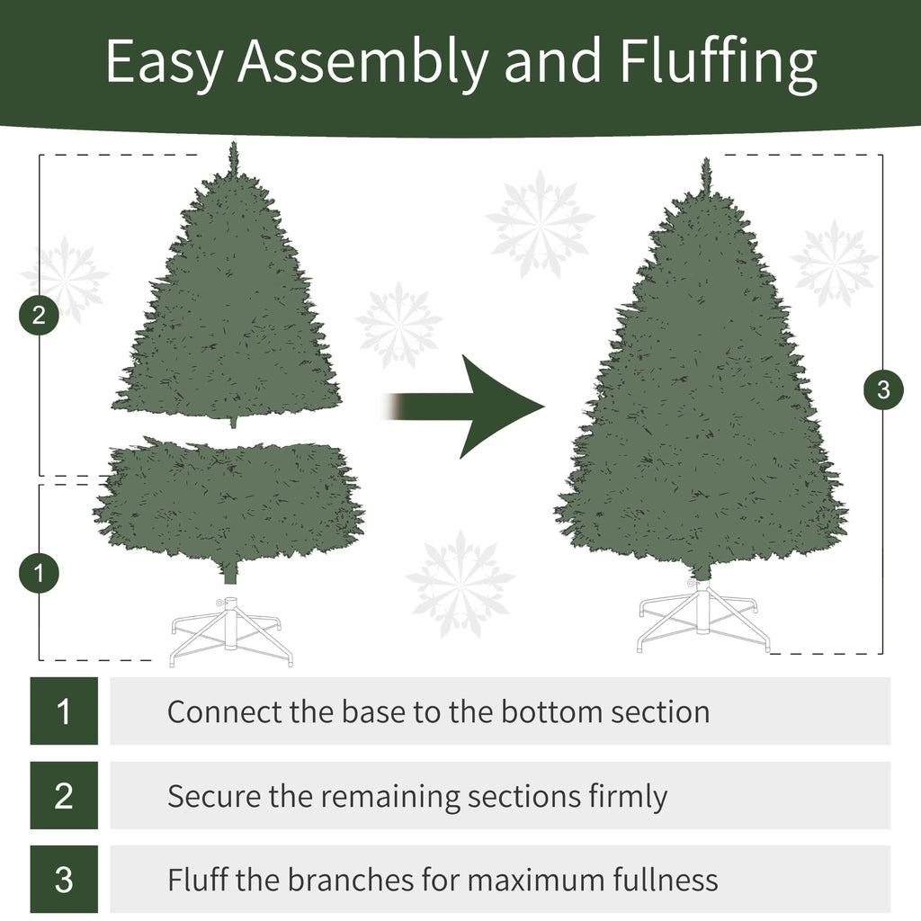 Puleo International 7.5ft Pre-Lit Aspen Fir Artificial Christmas Tree