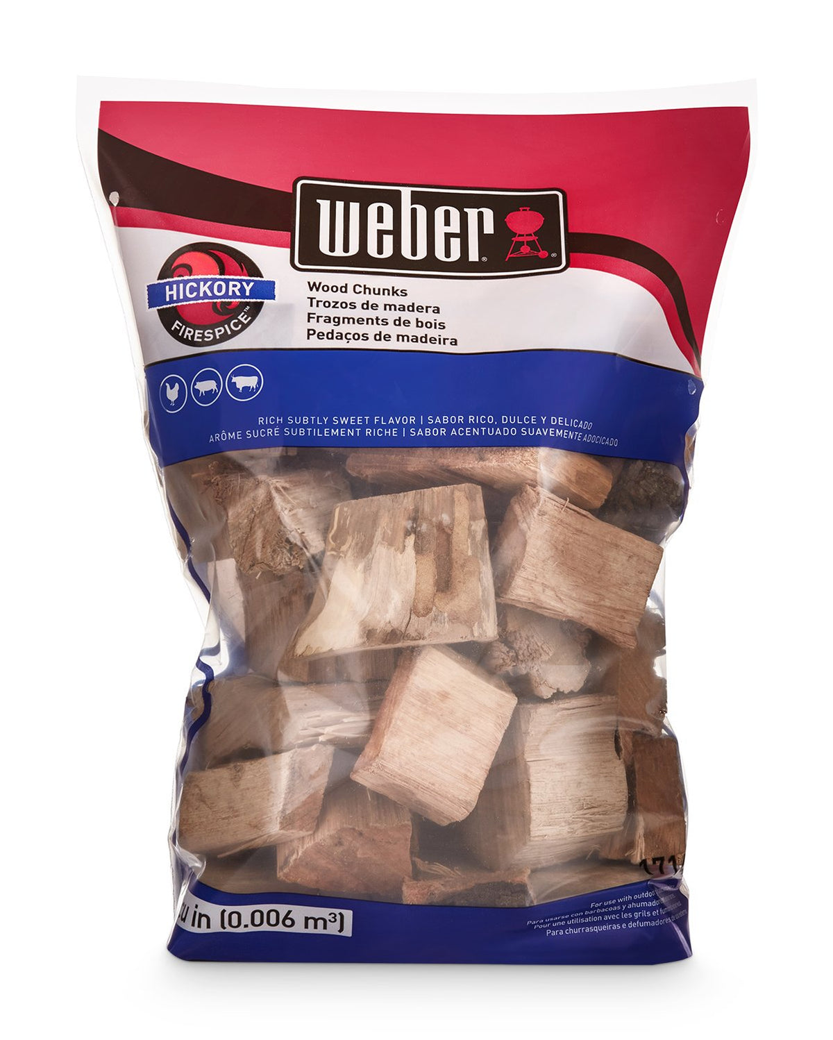 Weber® Cherry Wood Chunks, Outdoor Cooking Fuel, 4 lb