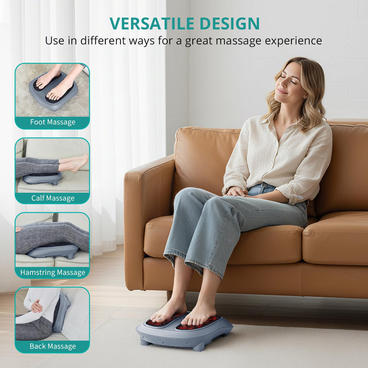 Nekteck Foot Massager with Heat, HSA Eligible FSA Massage Tools Gifts