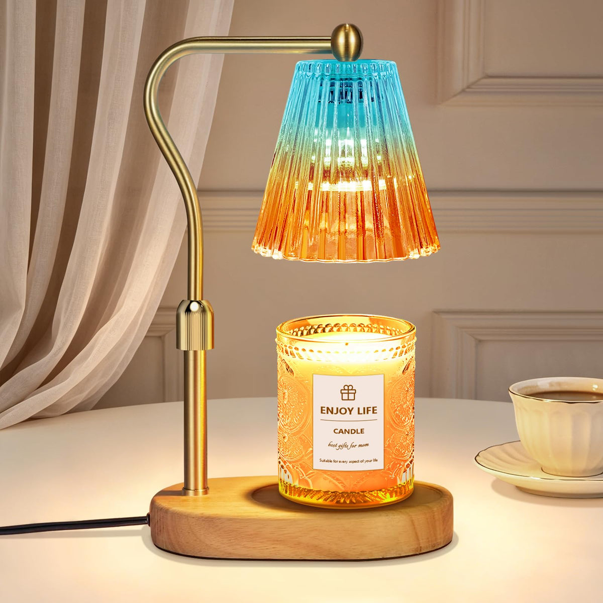 seenlast Candle Warmer Lamp with Timer Dimmer Adjustable Height for New Home Bedroom,Mothers Day Gifts,Vintage Home Decor for Scented Jar