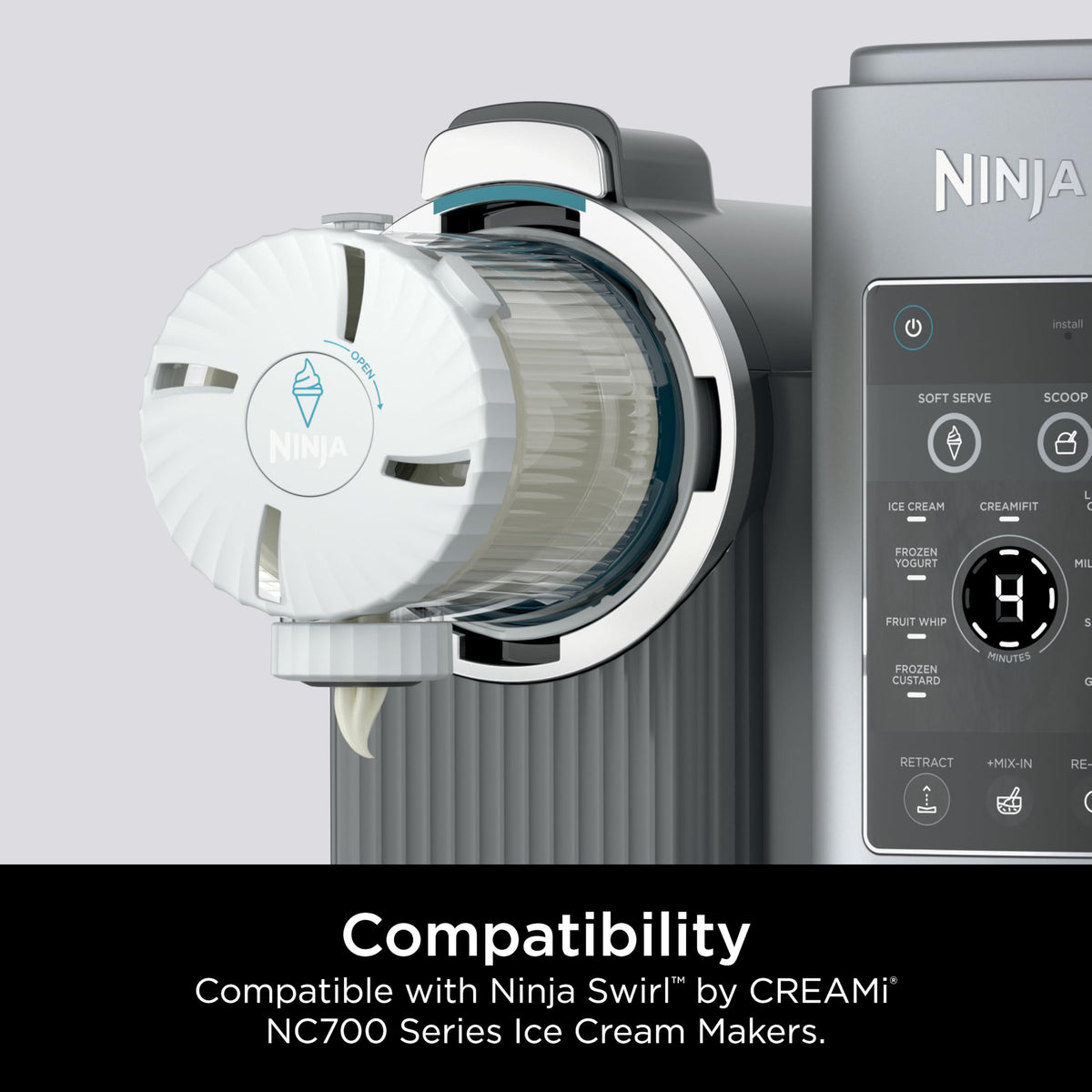 Ninja Creami Scoop & Swirl 13-in-1 Ice Cream and Soft Serve Maker, NC701