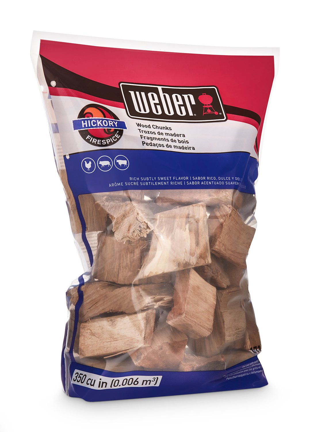 Weber® Cherry Wood Chunks, Outdoor Cooking Fuel, 4 lb