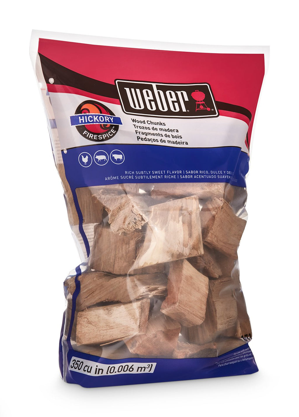 Weber® Cherry Wood Chunks, Outdoor Cooking Fuel, 4 lb