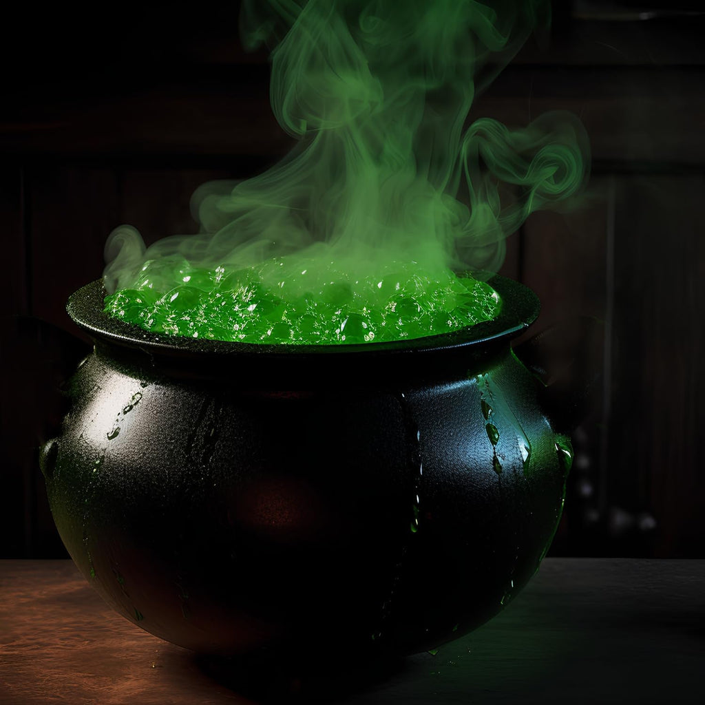 GiftExpress 8" Black Cauldron Bucket – Halloween Candy Bowl, Trick or Treat, St. Patrick's Pot of Gold Decor, Witch Kettle for Party Supplies