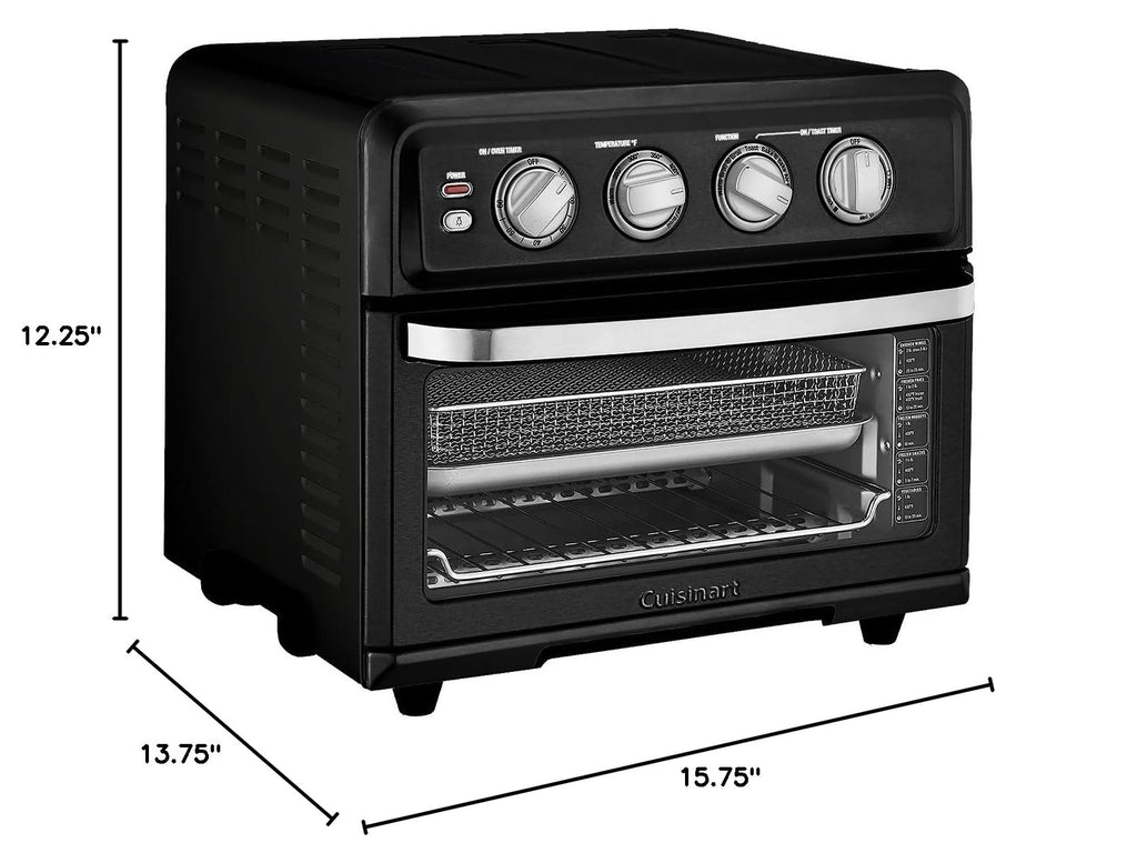 Cuisinart Air Fryer Toaster Oven, 1800W, 8-in-1 with Air Fry, Convection, Broil & Warm, 0.6 Cubic Feet, 60-Minute Timer, TOA-70NAS, Stainless Steel