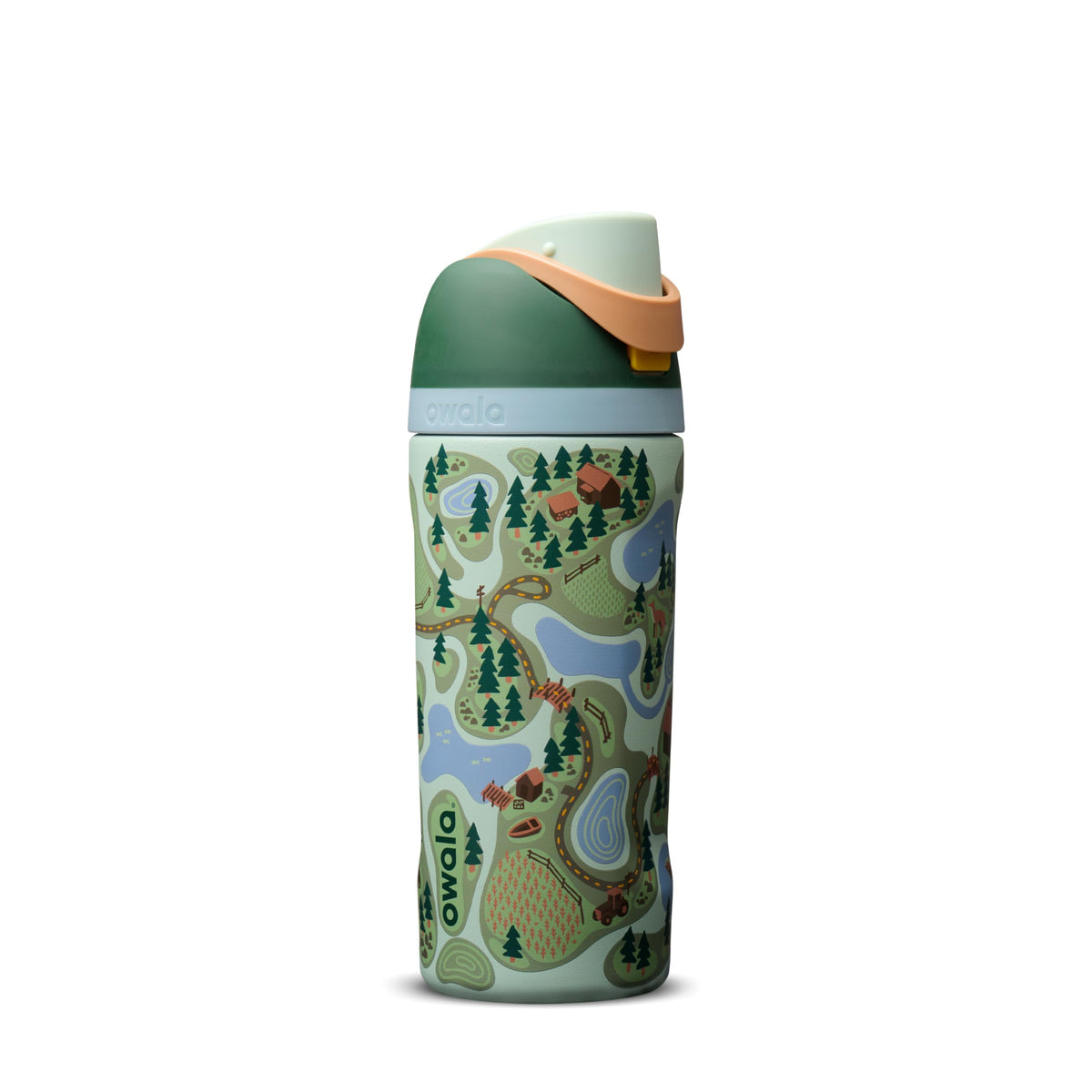 Owala FreeSip Stainless Steel Water Bottle 24 oz Foggy Tide