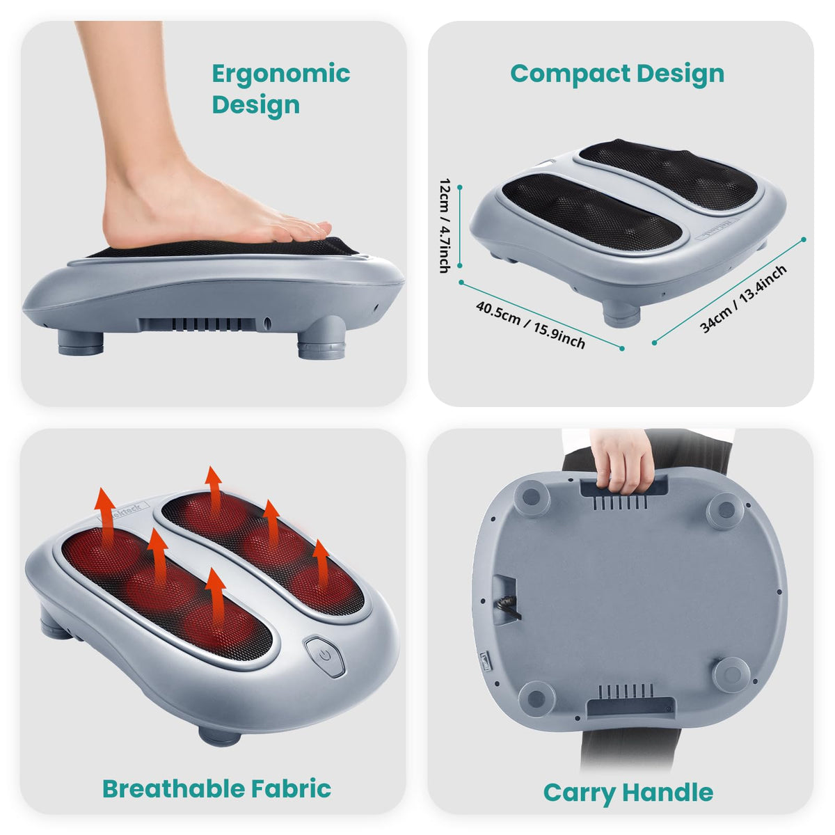 Nekteck Foot Massager with Heat, HSA Eligible FSA Massage Tools Gifts