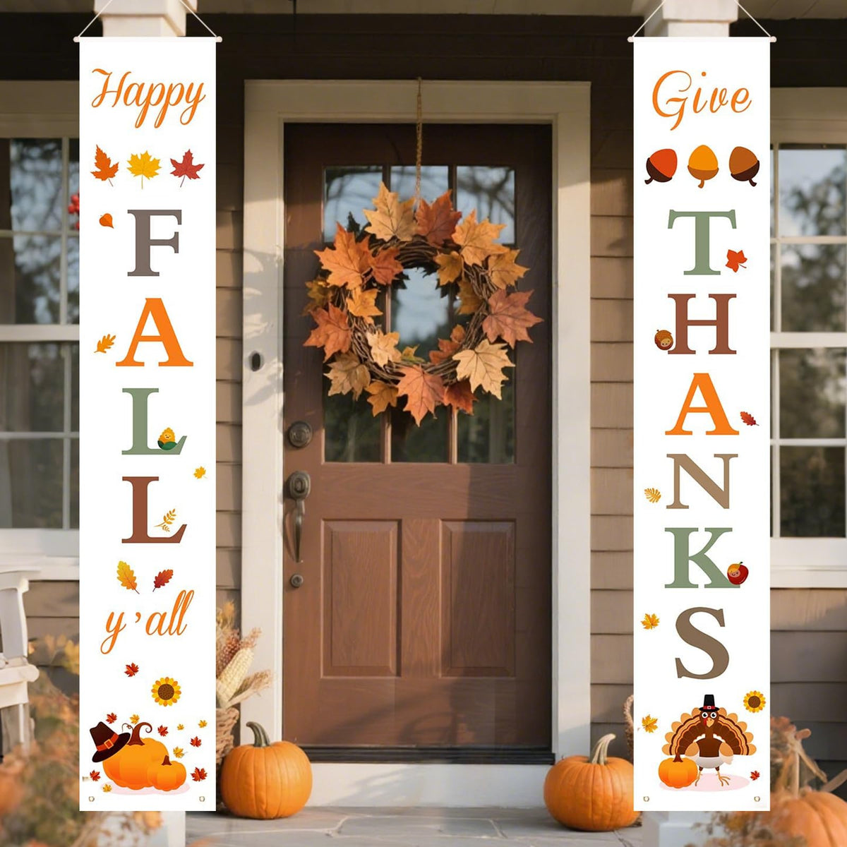 DAZONGE Halloween Porch Banners for Hanging Decorations Indoor Outdoor
