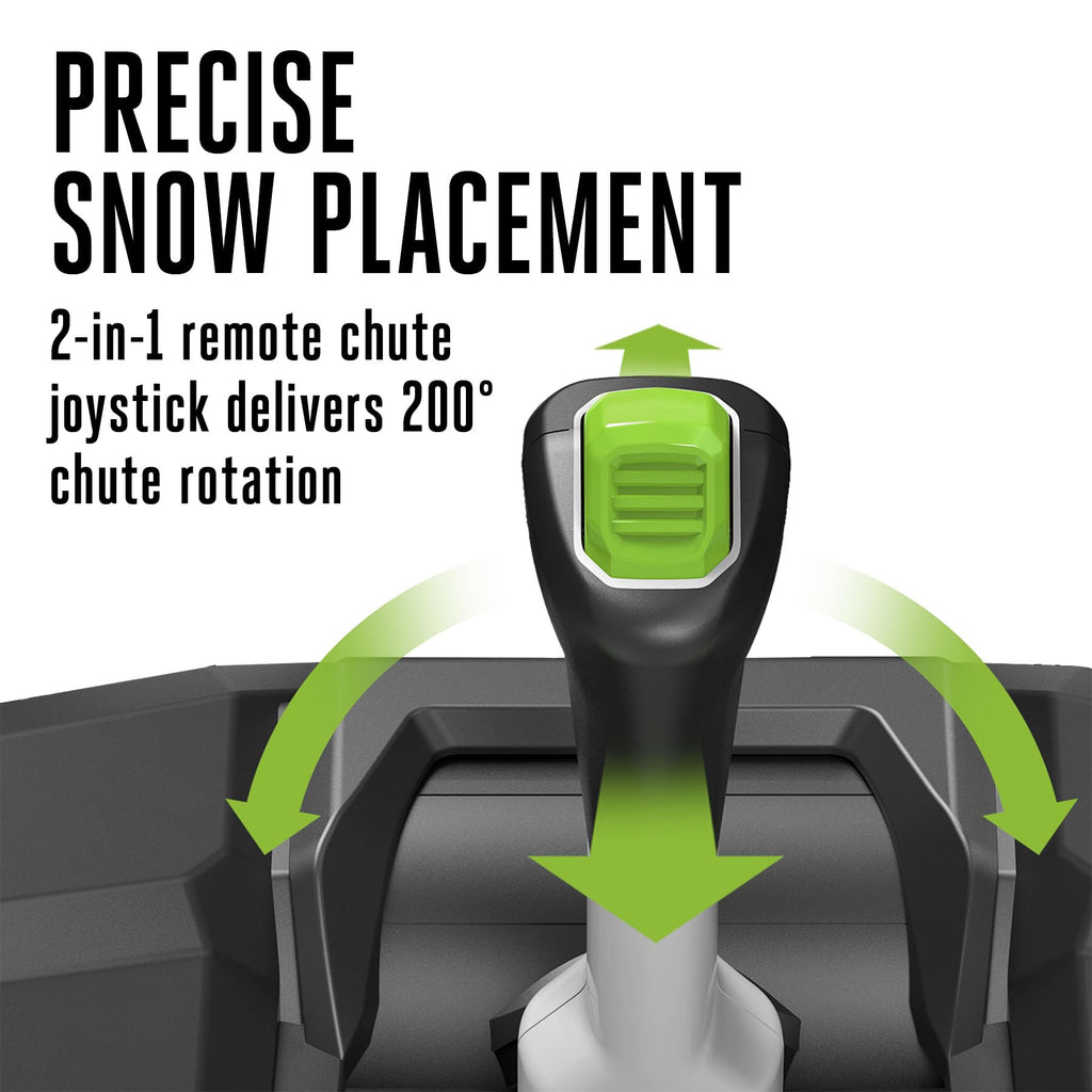 EGO Power+ 21" Electric Snow Blower, Gray/Black, Cordless Steel Auger, Includes (2) 56V 5.0Ah Batteries and Dual Port Charger, SNT2112
