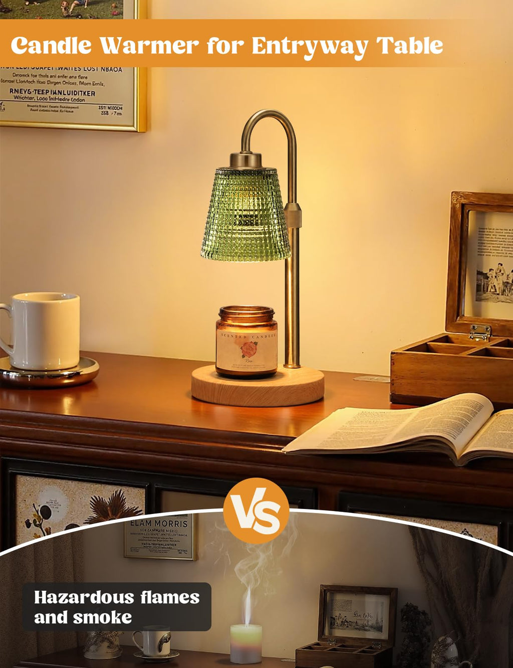 Innqoo Candle Warmer Lamp with Timer Home Decor Birthday Gifts for Women