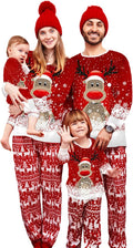 OAKFashion Christmas Family Pajamas Holiday Christma Pajama Family Matching Pjs Set Sleepwear Xmas Jammies