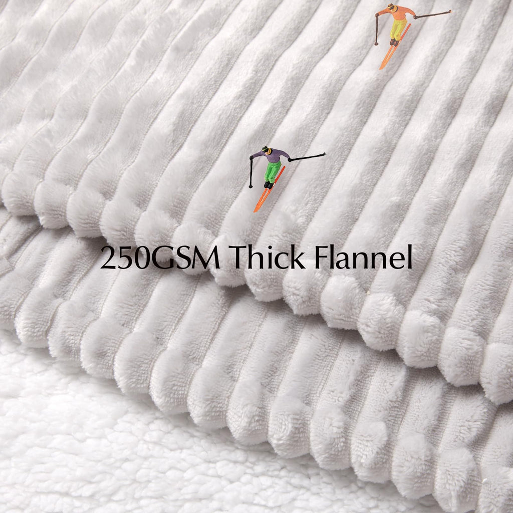 SNUGSUN Heated Blanket Throw Size, Soft and Cozy Electric Heating Blanket for Bed, Automatic Safety System 6 Heating Levels & 4 Hours Auto-Off Gift for Grandma,50" x 60" London Grey