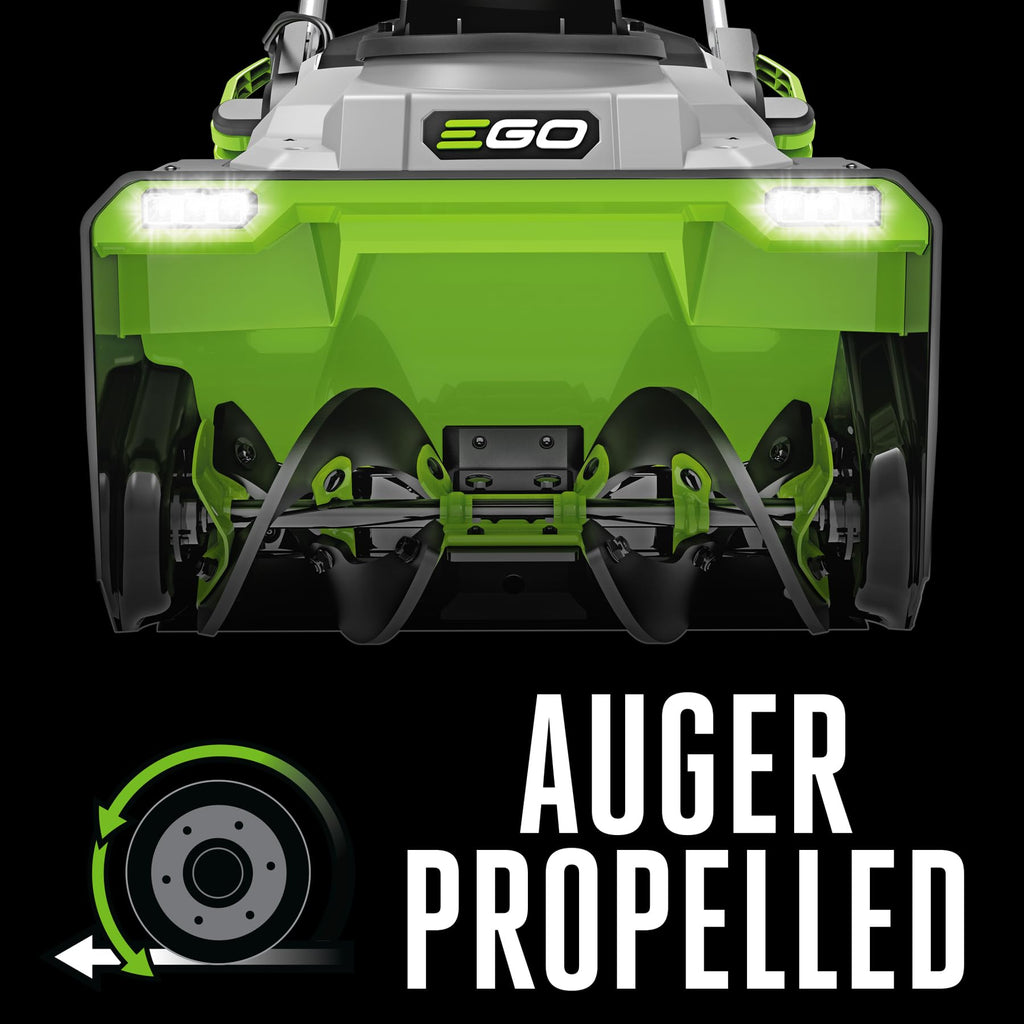 EGO Power+ 21" Electric Snow Blower, Gray/Black, Cordless Steel Auger, Includes (2) 56V 5.0Ah Batteries and Dual Port Charger, SNT2112