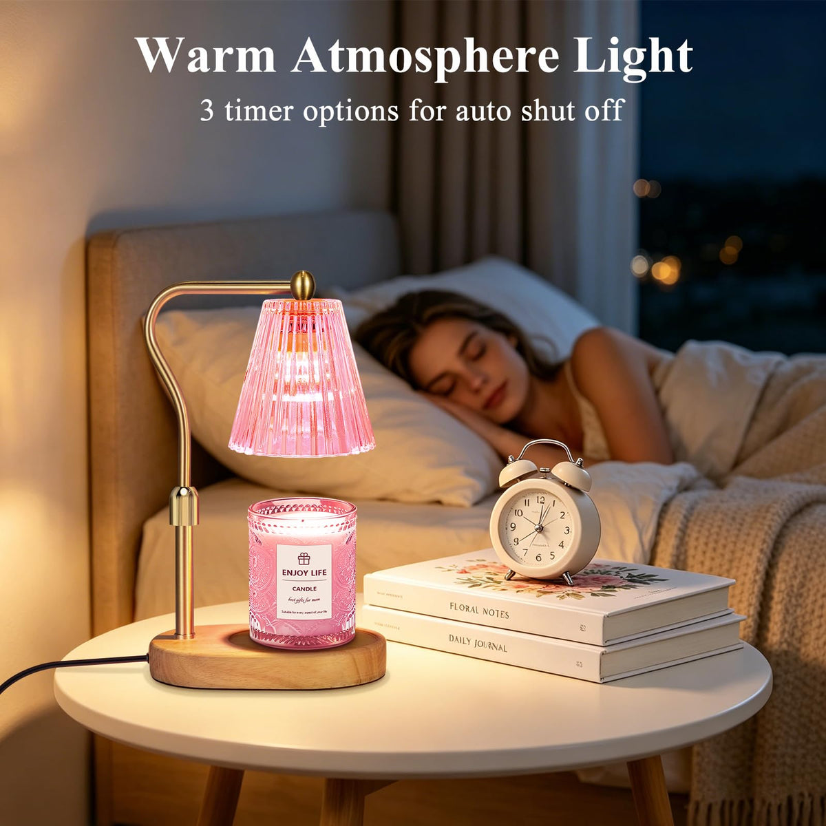 seenlast Candle Warmer Lamp with Timer Dimmer Adjustable Height for New Home Bedroom,Mothers Day Gifts,Vintage Home Decor for Scented Jar